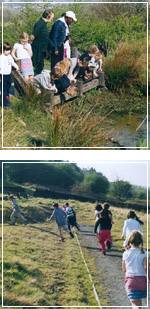 Children exploring Dalton Bank